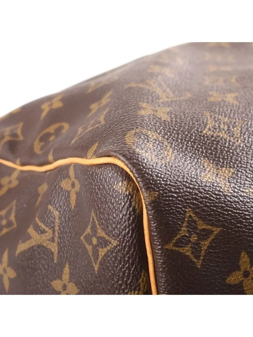 Louis Vuitton Monogram Keepall 50 Leather Boston Bag Brown